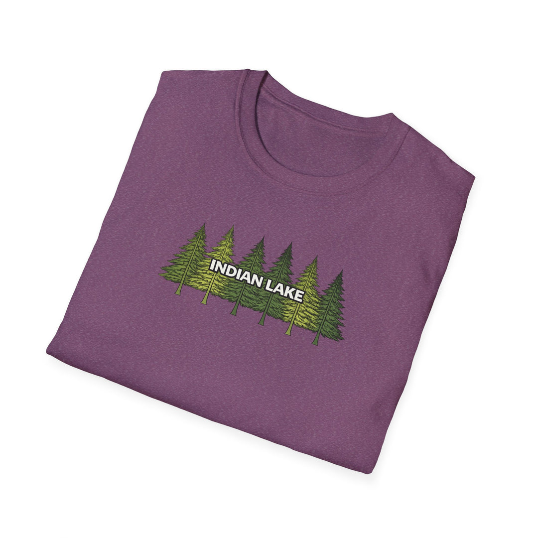 Indian Lake Unisex T-Shirt - Pine Trees