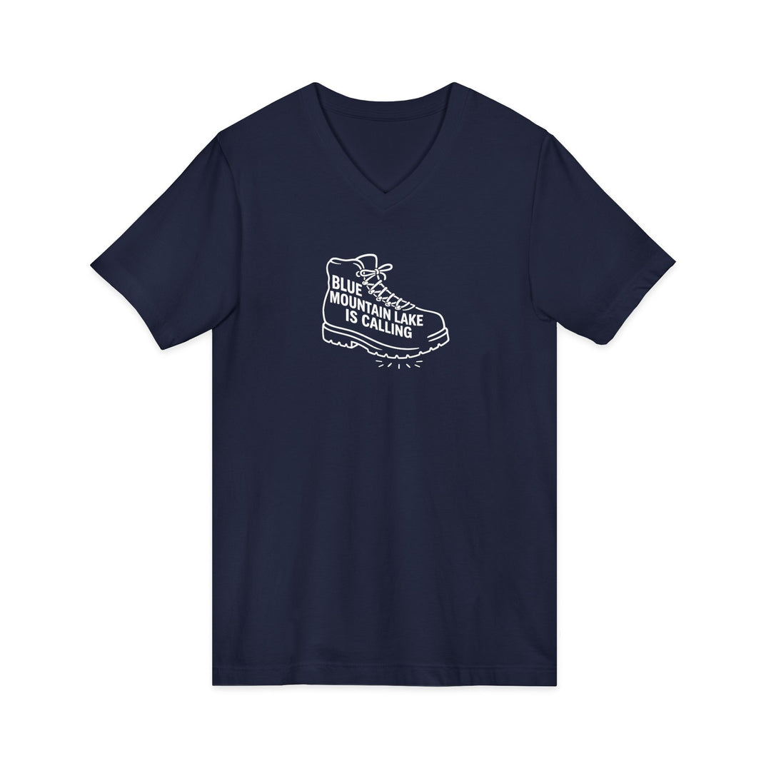 Blue Mountain Lake is Calling Unisex V-Neck T-Shirt