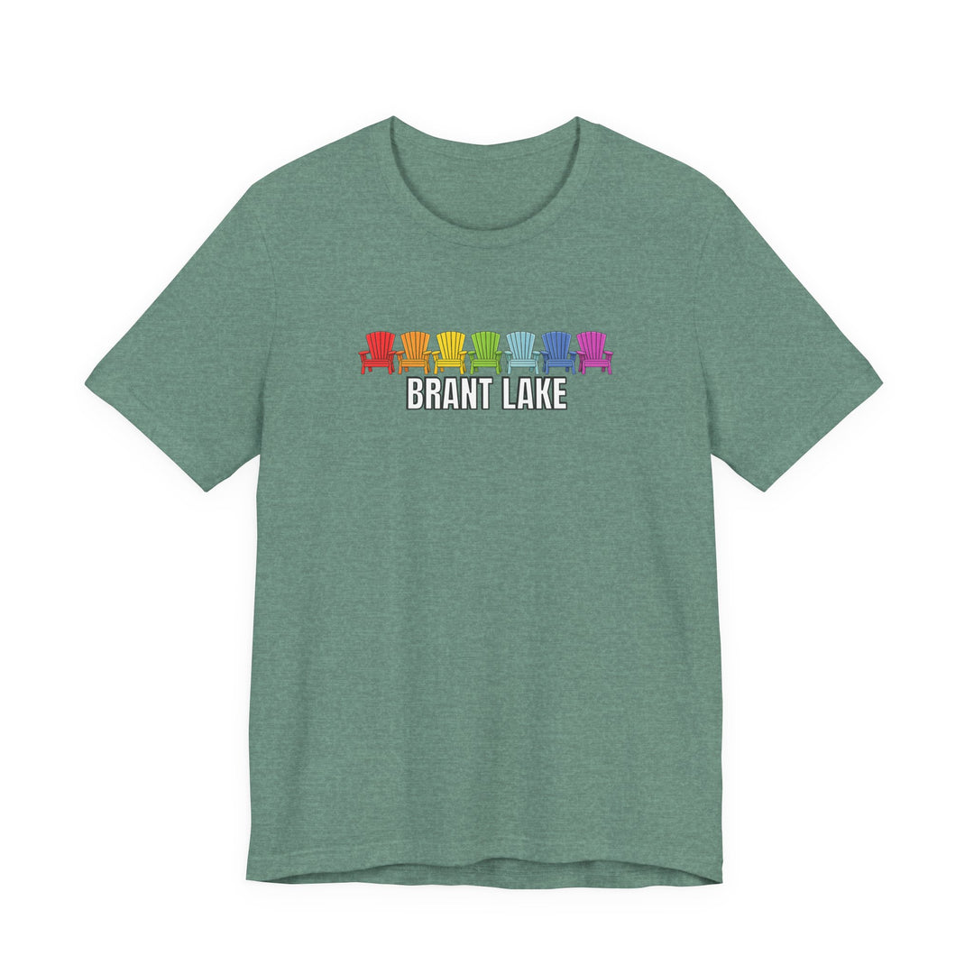 Brant Lake Rainbow Adirondack Chairs Tee