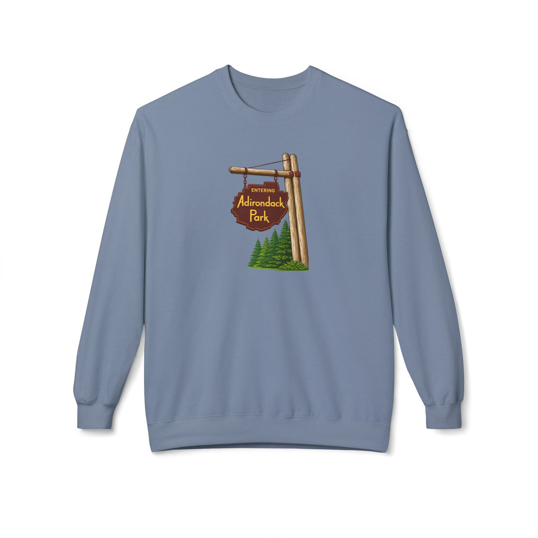Entering Adirondack Park Sign Sweatshirt