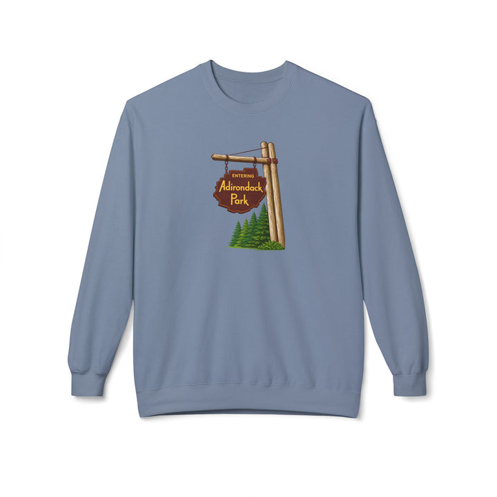 Entering Adirondack Park Sign Sweatshirt