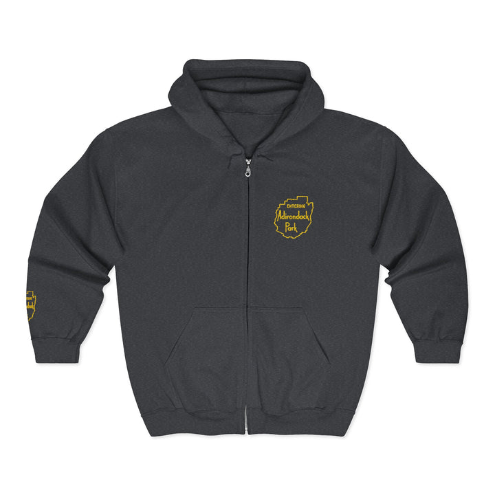 Entering Adirondack Park - Embroidered Zip Up Hoodie