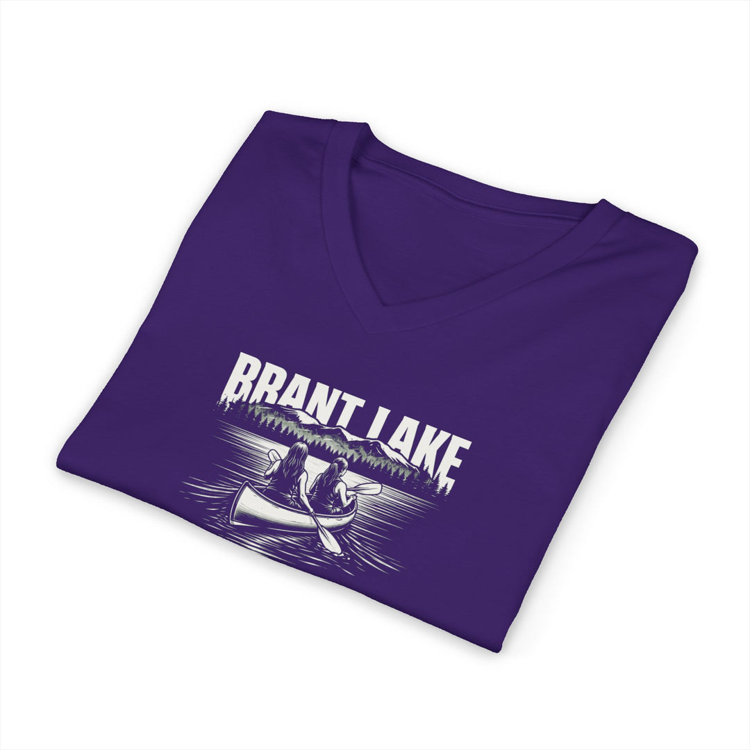 Brant Lake Unisex V-Neck Tee - Canoe