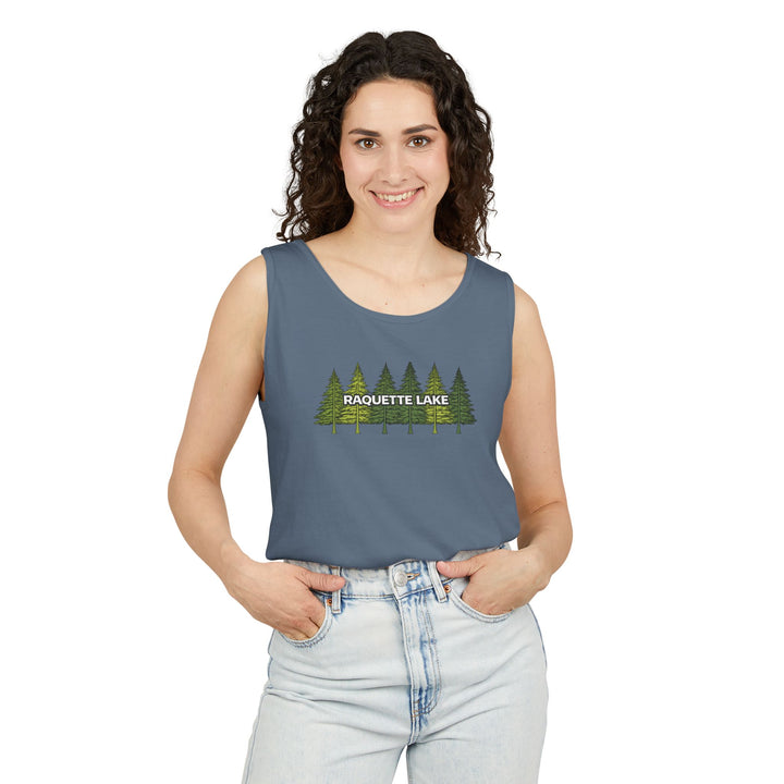 Raquette Lake Unisex Tank - Pine Trees