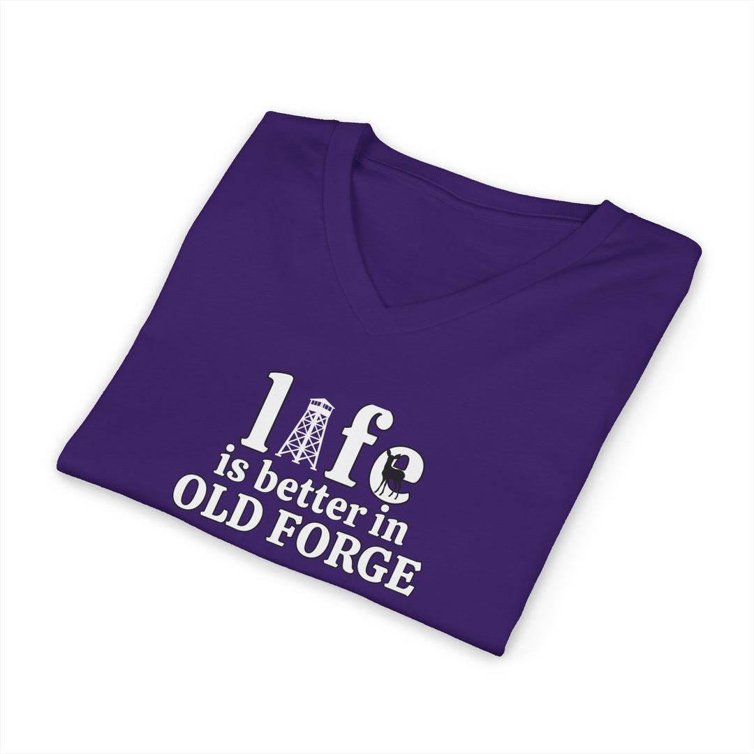 Life is Better in Old Forge Unisex V-Neck T-Shirt