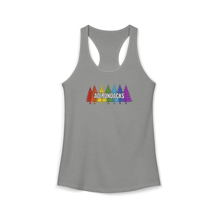 Adirondack Ladies Rainbow Tree Racerback