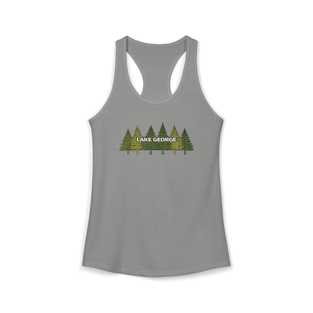 Lake George Green Trees Racerback Tank