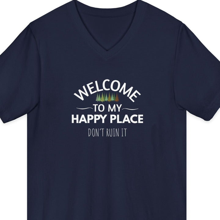 Welcome to My Happy Place Unisex V-Neck T-Shirt