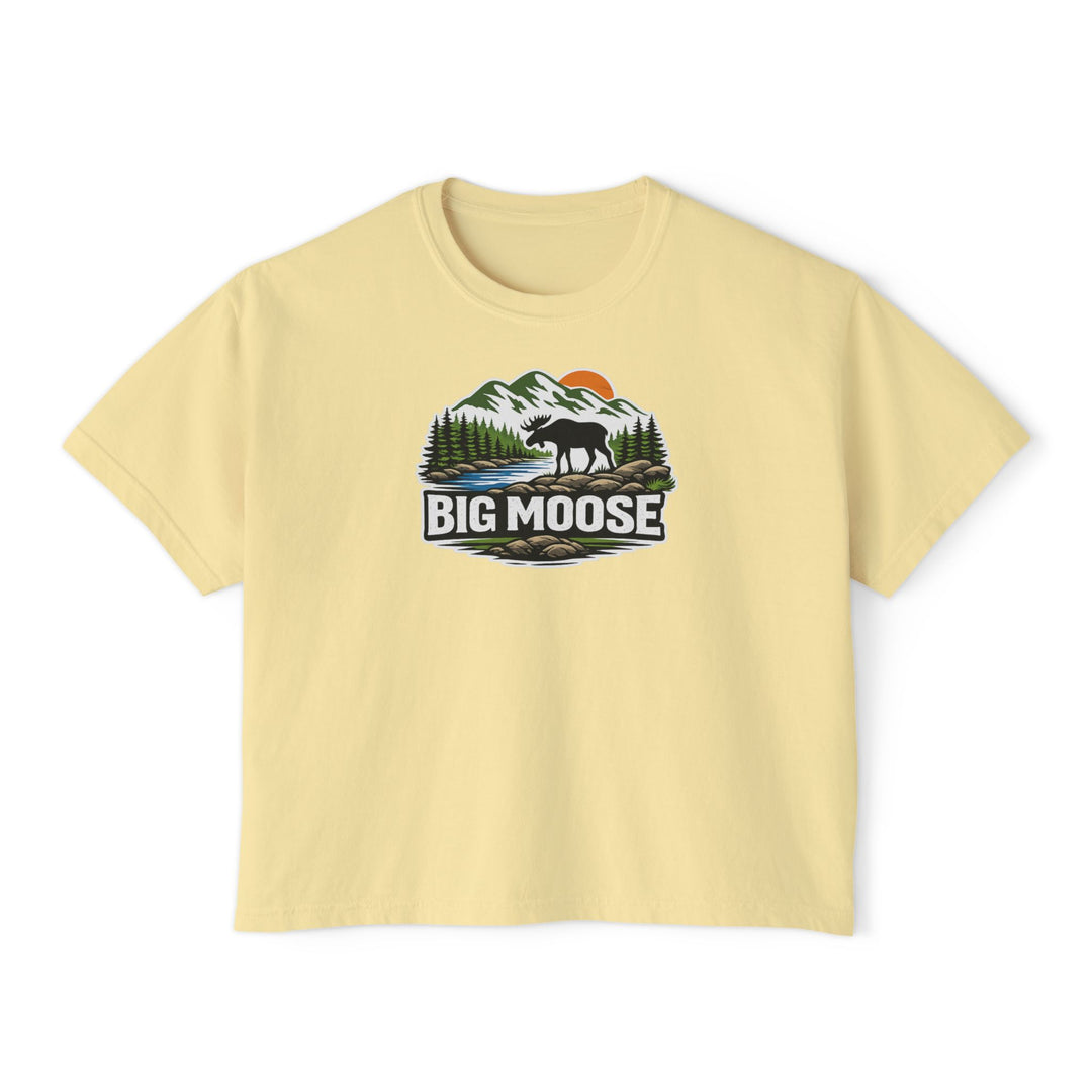 Big Moose Sunset Ladies Boxy Tee