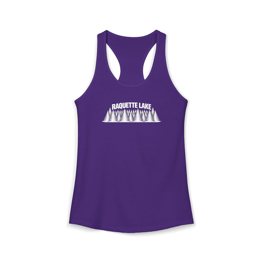 Raquette Lake Ladies Racerback - Trees