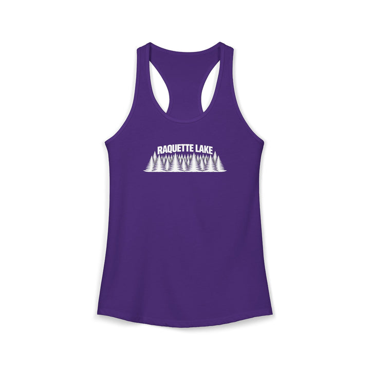 Raquette Lake Ladies Racerback - Trees
