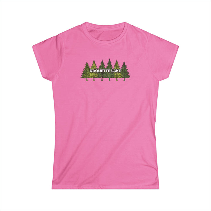 Raquette Lake Ladies Tee - Pine Trees