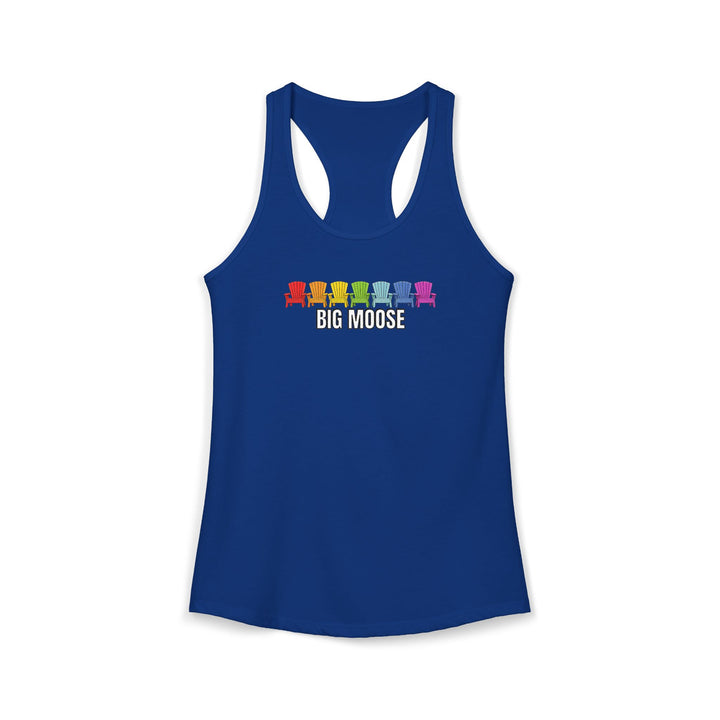 Big Moose Rainbow Chairs Ladies Racerback