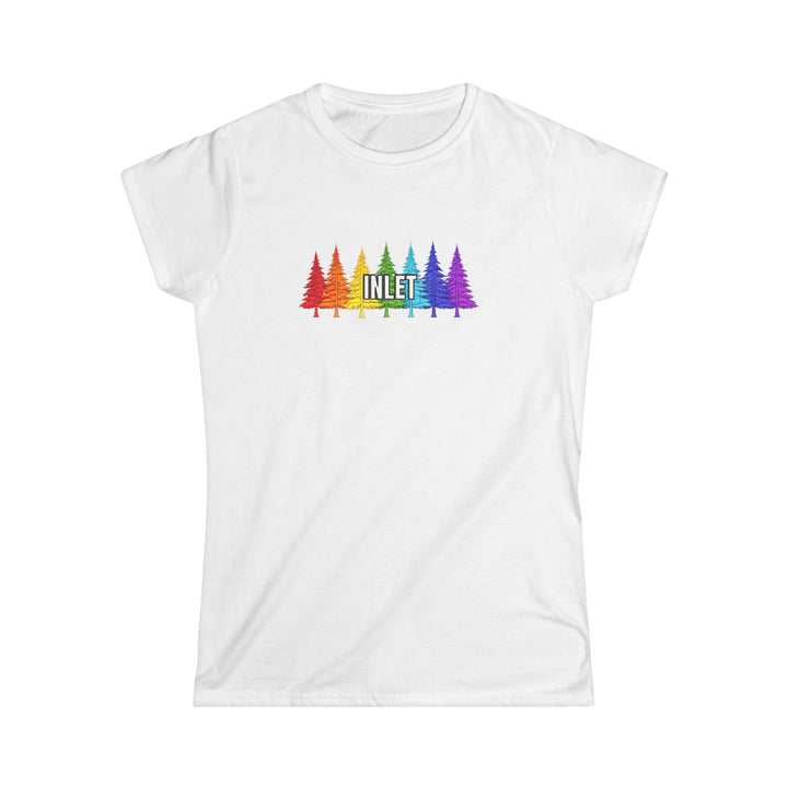 Inlet Ladies Tee -Rainbow Trees