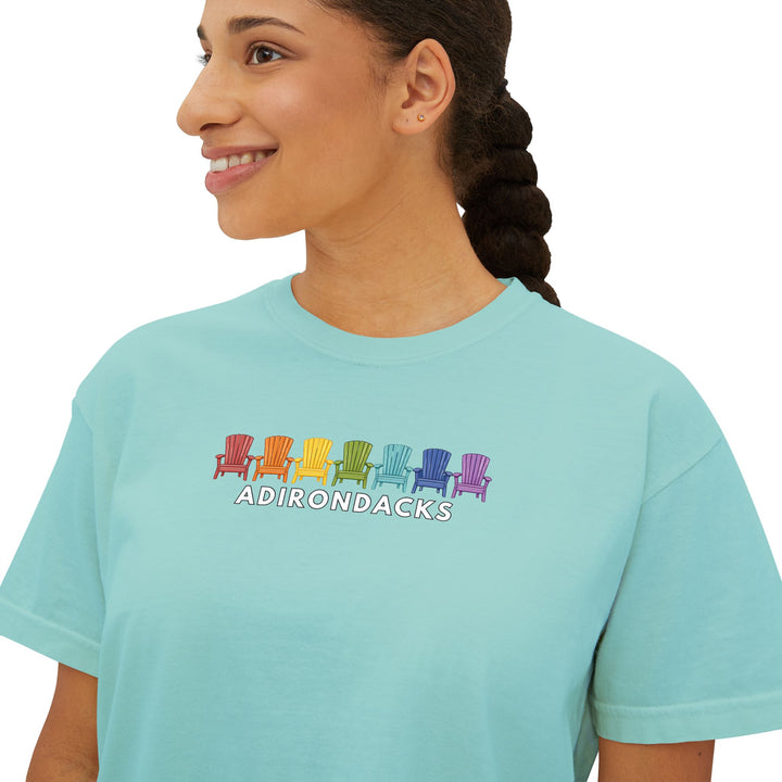 Adirondacks Rainbow Chairs Ladie's Boxy Tee