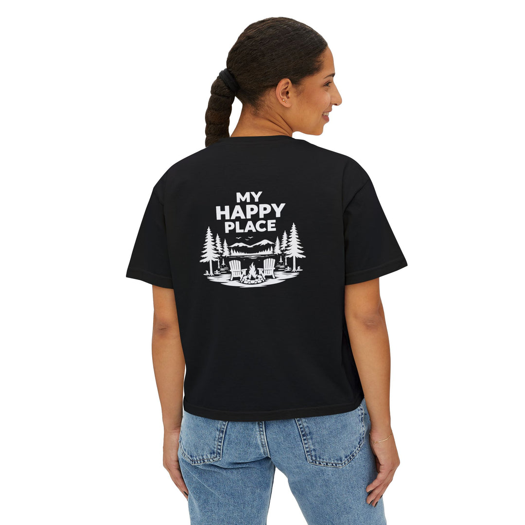 Indian Lake Ladies Boxy Tee - My Happy Place