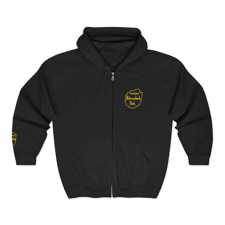 Entering Adirondack Park - Embroidered Zip Up Hoodie