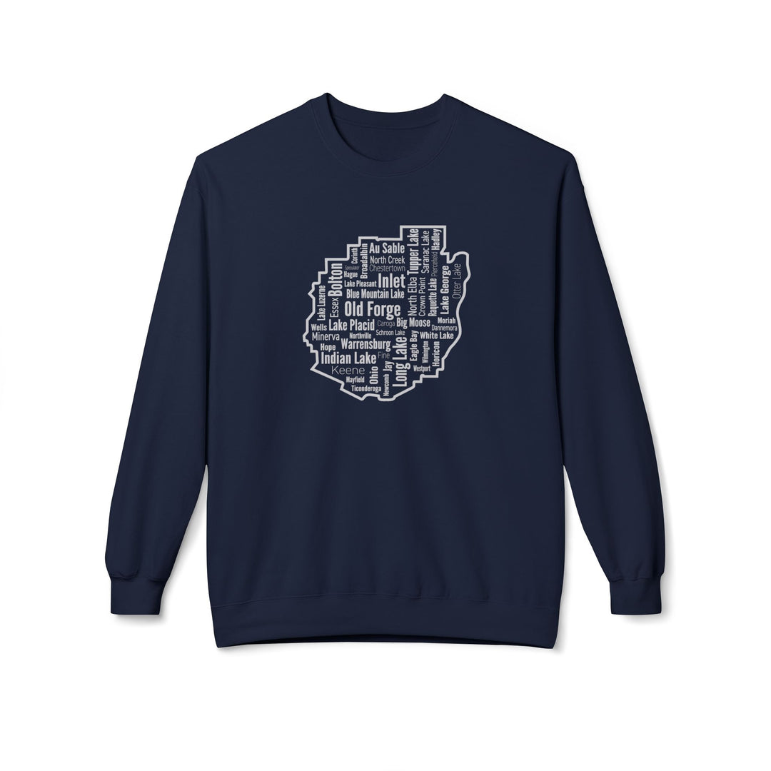 Adirondack Towns  Sweatshirt