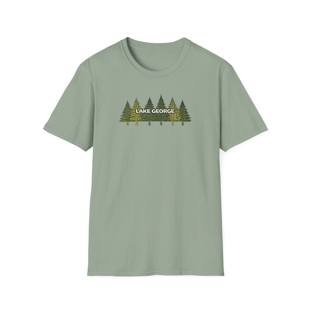 Lake George Unisex T-Shirt - Green Trees