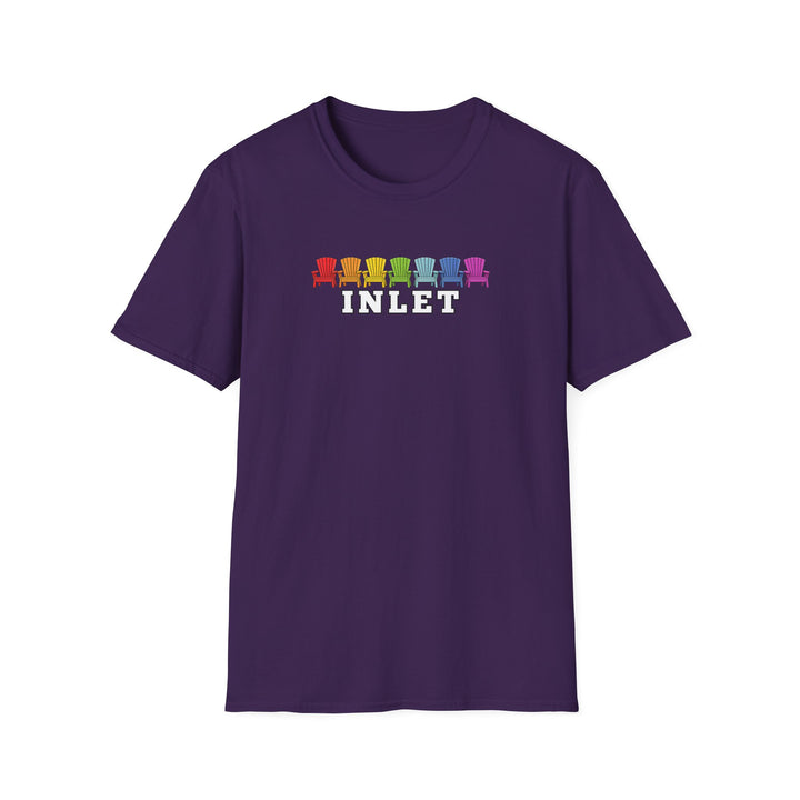 Inlet Unisex T-Shirt - Rainbow Chairs