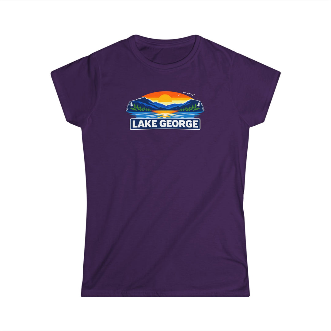 Lake George Sunset Ladies T-Shirt