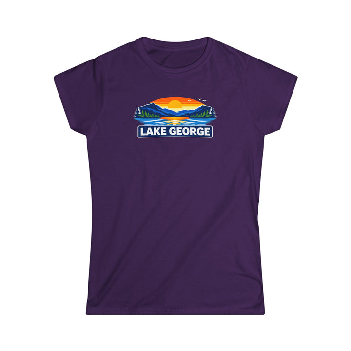 Lake George Sunset Ladies T-Shirt