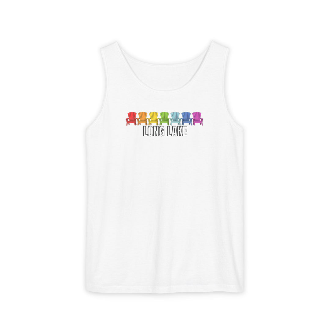 Long Lake Rainbow Chairs  Unisex Tank