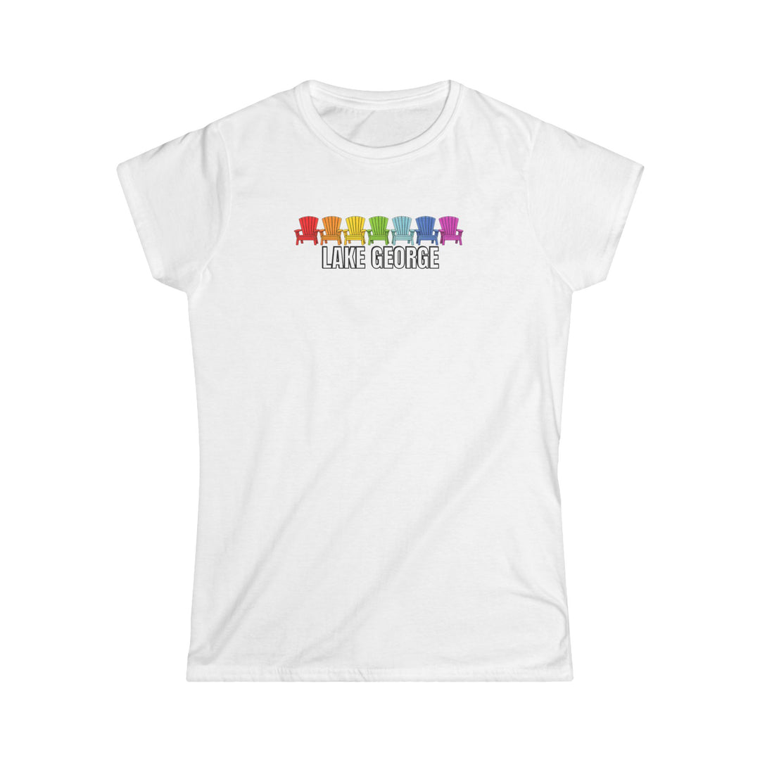 Lake George Rainbow Chairs Ladies T-Shirt