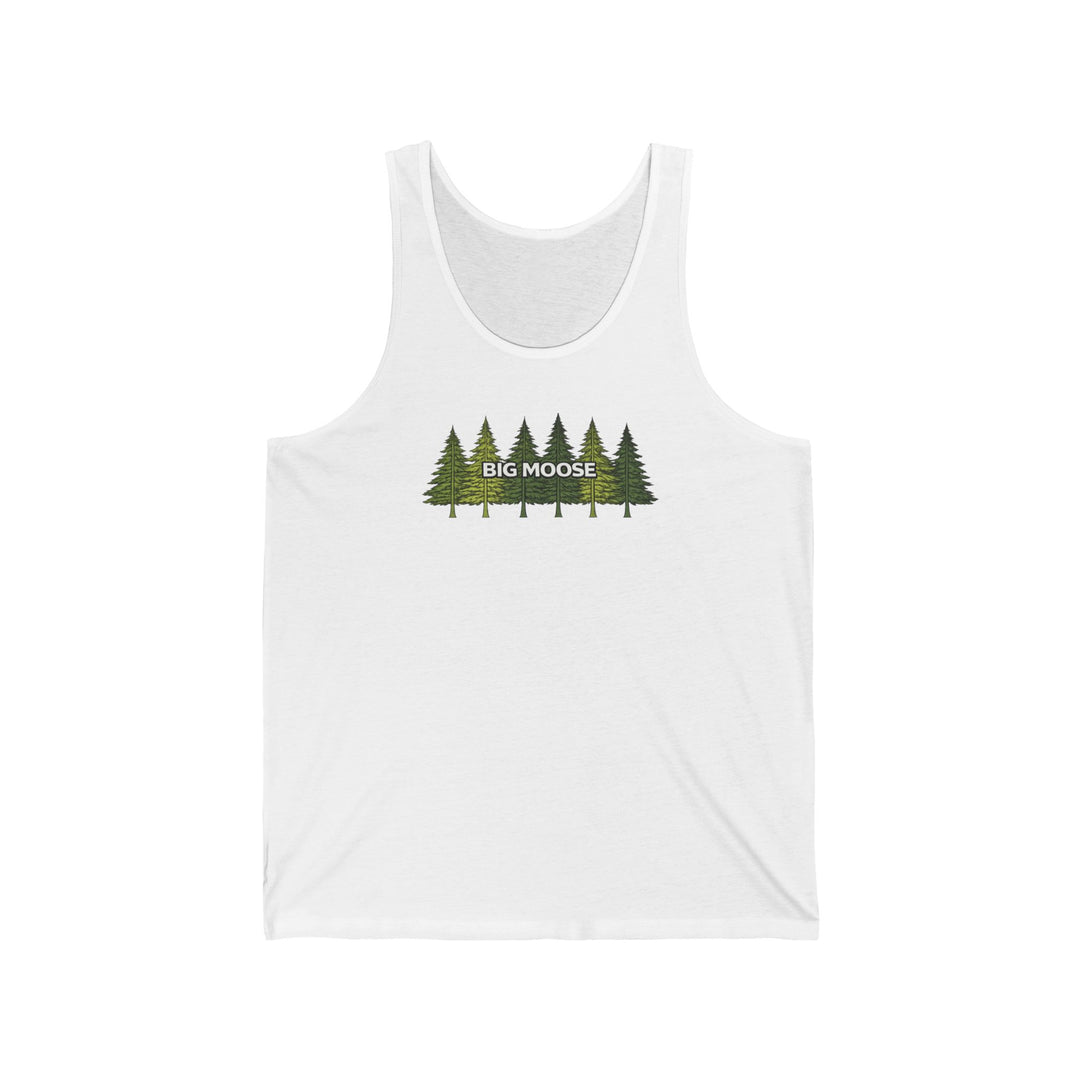 Big Moose Pine Trees Unisex Tank