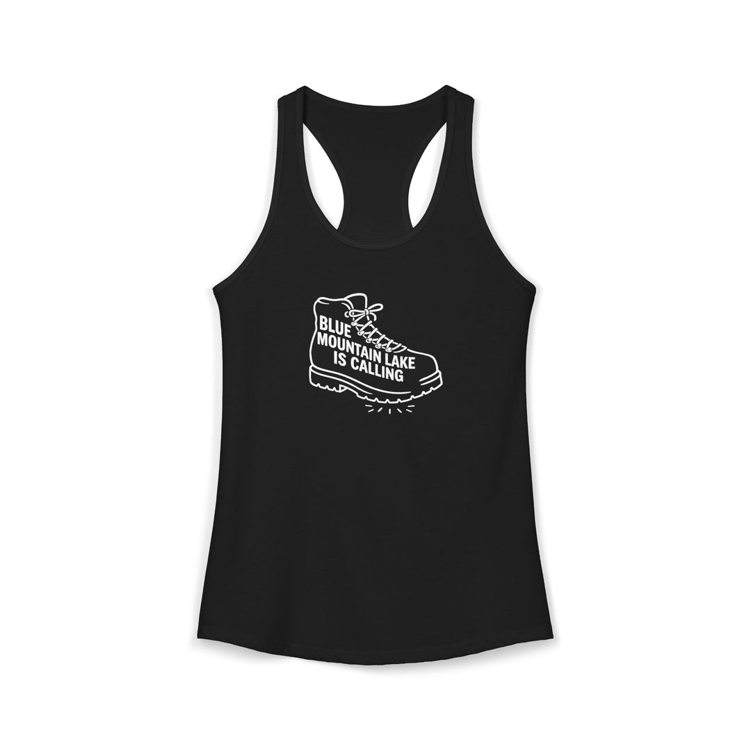 Blue Mountain Lake is Calling Ladies Racerback