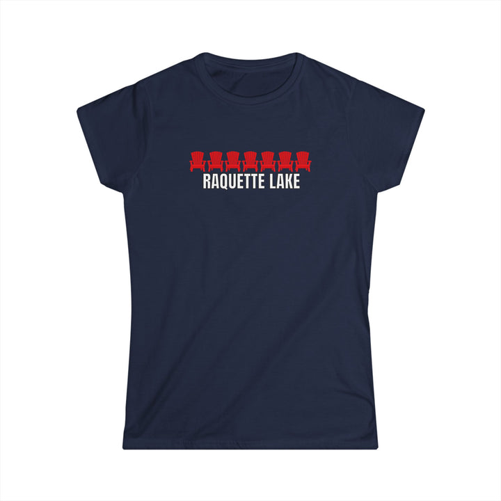 Raquette Lake Ladies Tee - Red Chairs