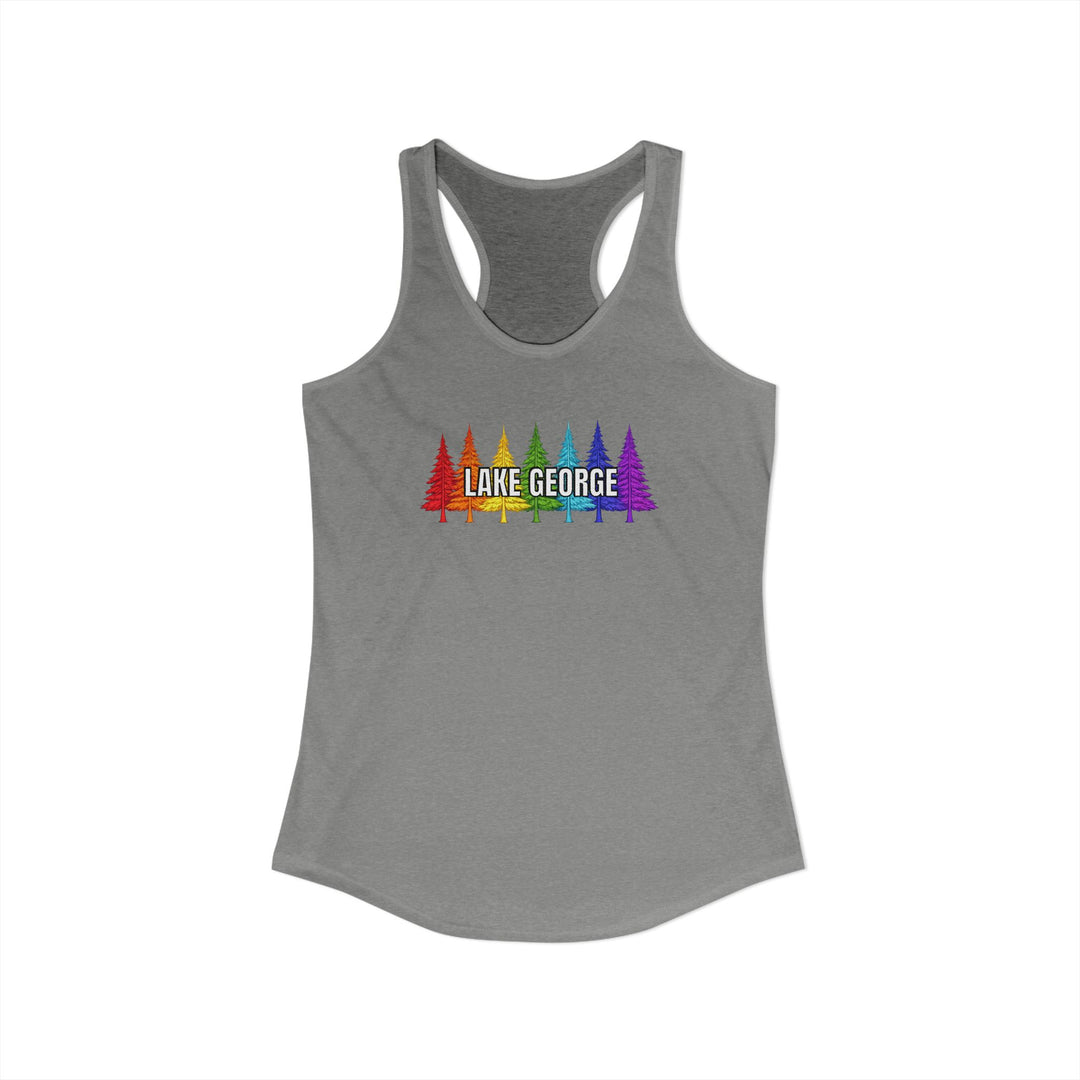 Lake George Rainbow Trees Racerback Tank