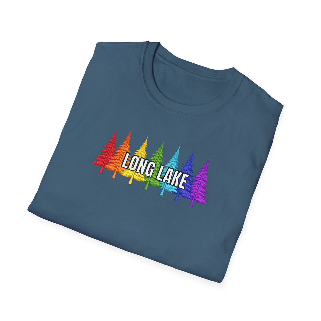 Long Lake Rainbow Trees Unisex T-Shirt