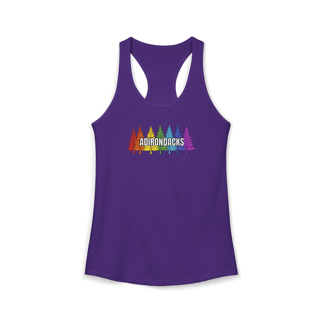Adirondack Ladies Rainbow Tree Racerback