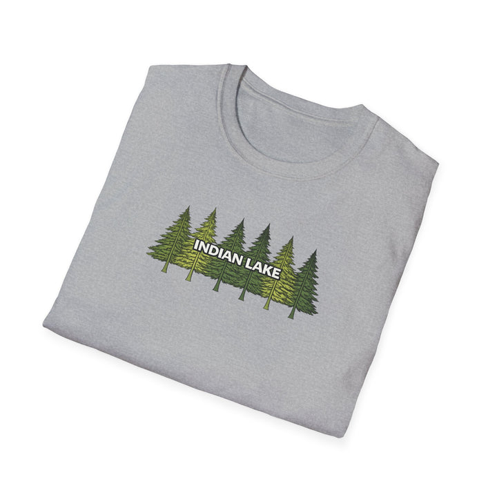 Indian Lake Unisex T-Shirt - Pine Trees