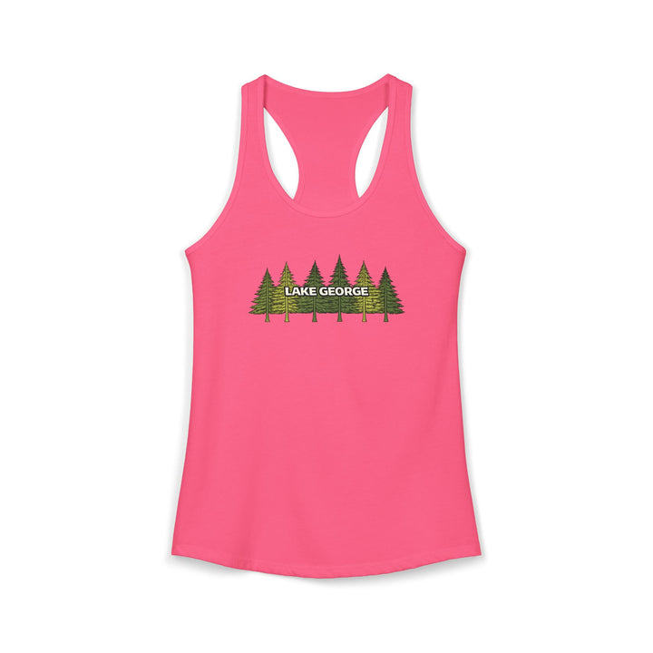 Lake George Green Trees Racerback Tank