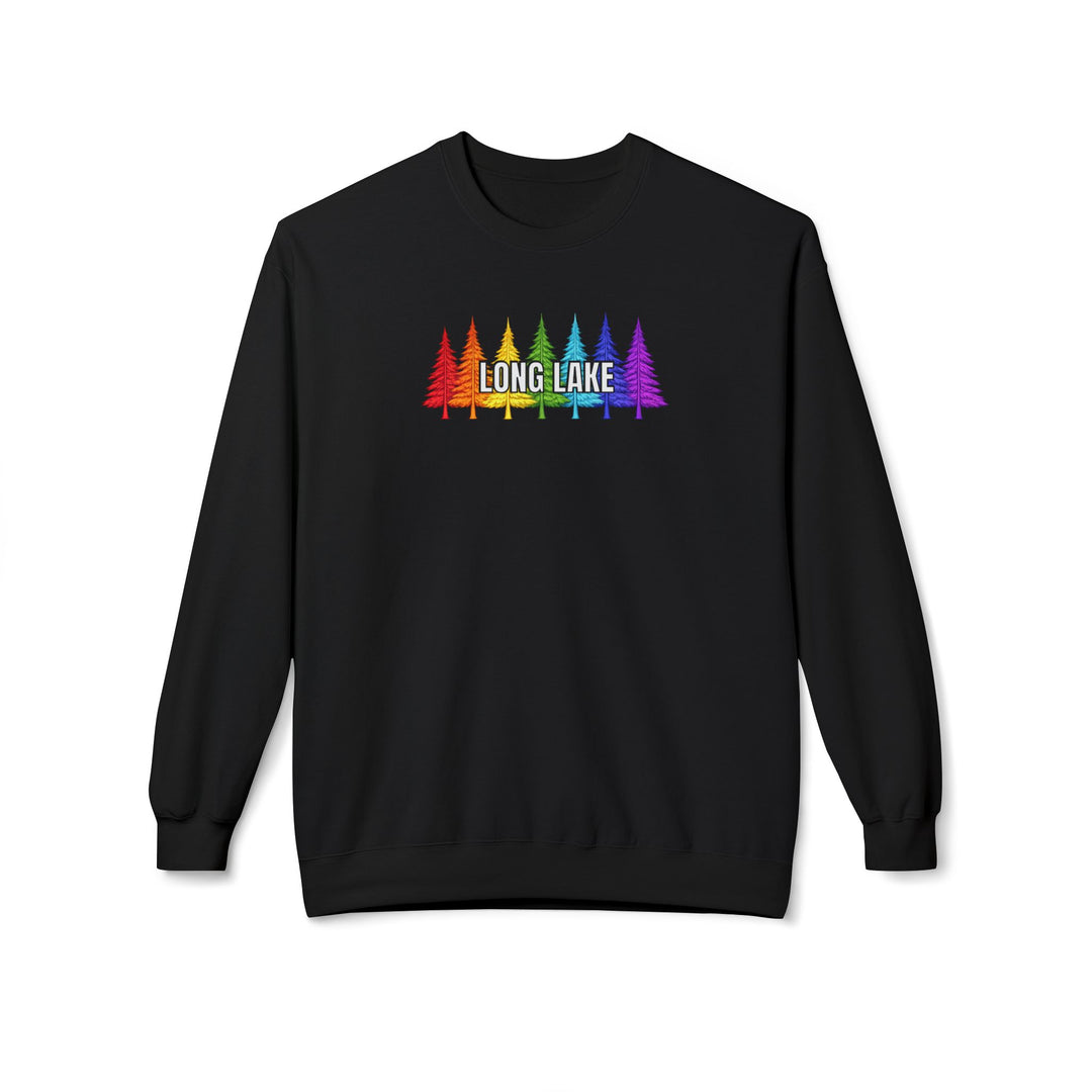 Long Lake Rainbow Trees  Sweatshirt