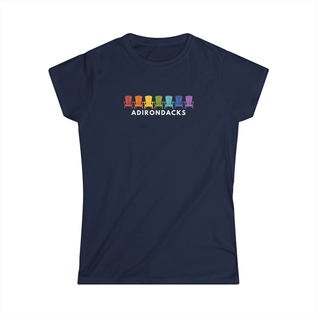 Adirondacks Rainbow Chairs Ladies T-Shirt