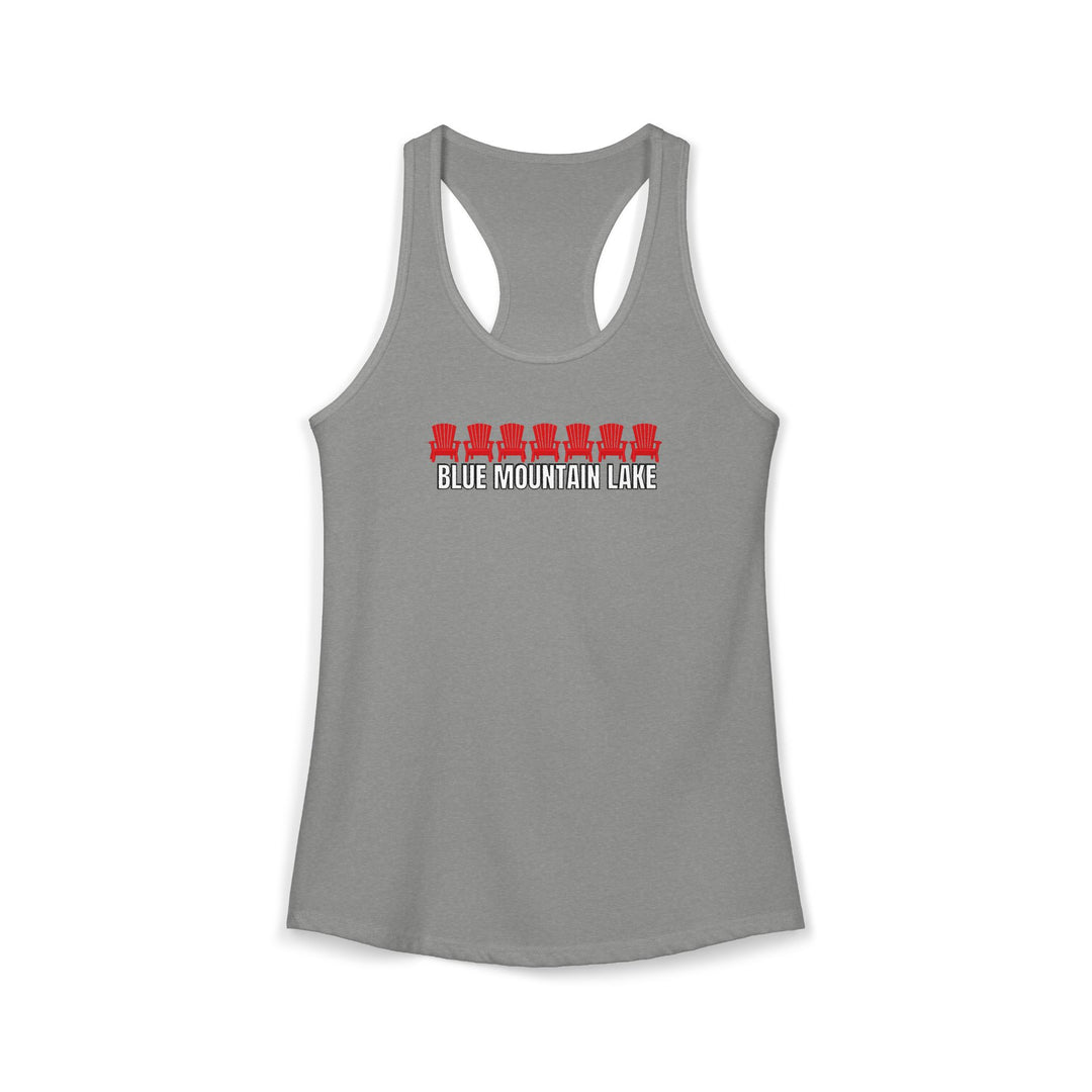 Blue Mountain Lake ADK Chairs Ladies Racerback