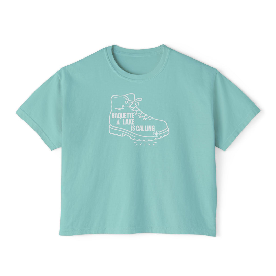 Raquette Lake is Calling Ladies Boxy Tee
