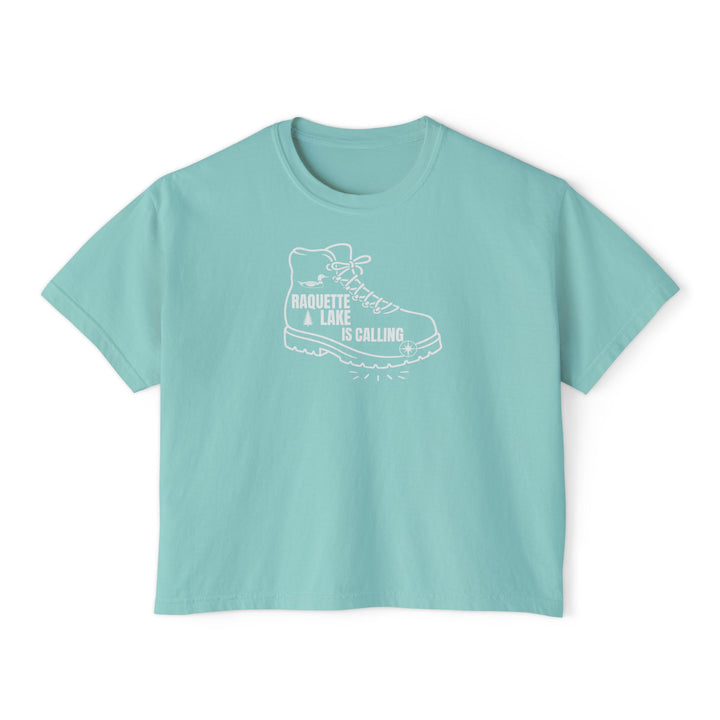 Raquette Lake is Calling Ladies Boxy Tee