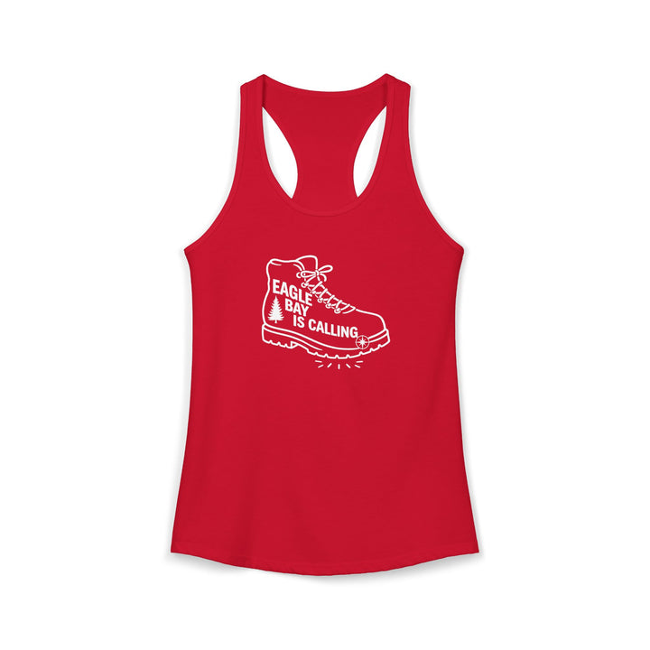 Eagle Bay is Calling Ladies Racerback