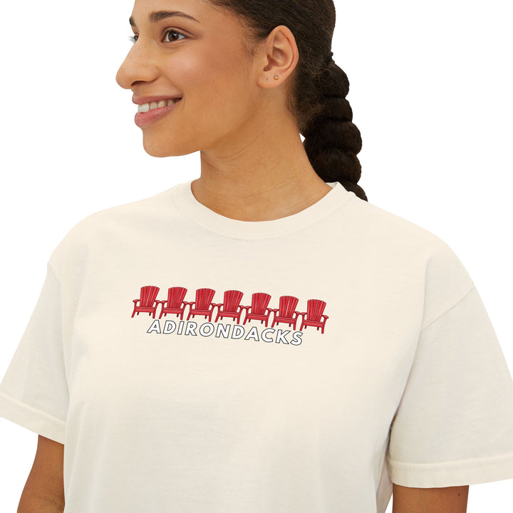Adirondack Red Chairs Ladies Boxy Tee