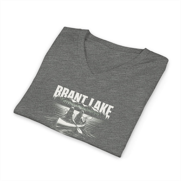Brant Lake Unisex V-Neck Tee - Canoe