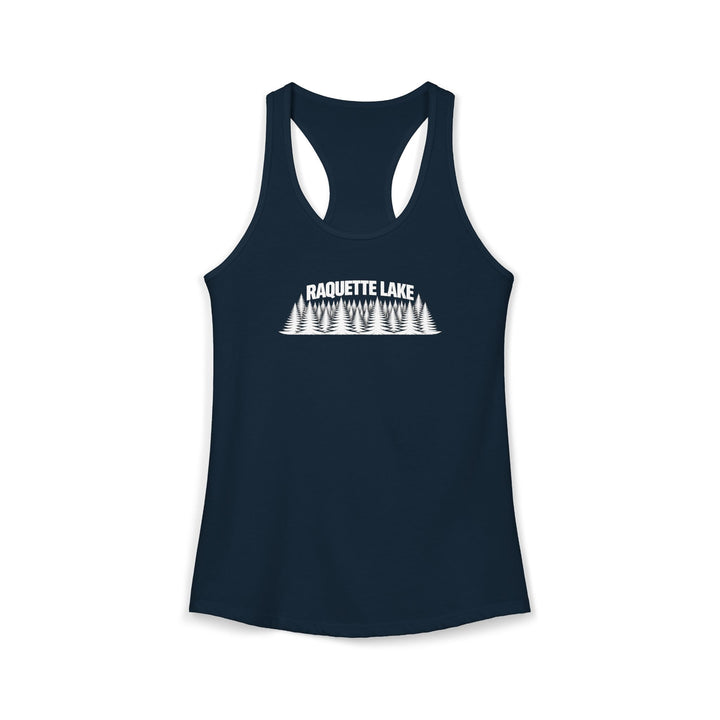 Raquette Lake Ladies Racerback - Trees