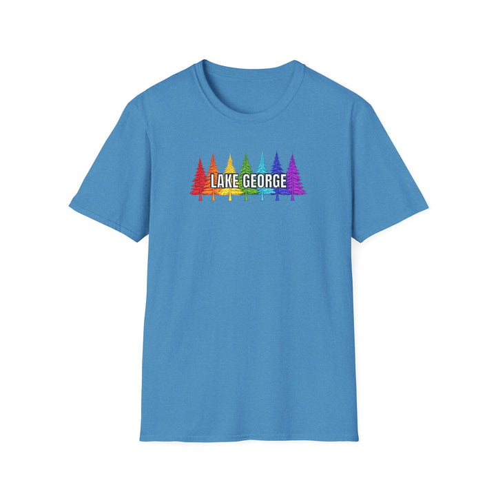 Lake George Unisex T-Shirt - Rainbow Trees