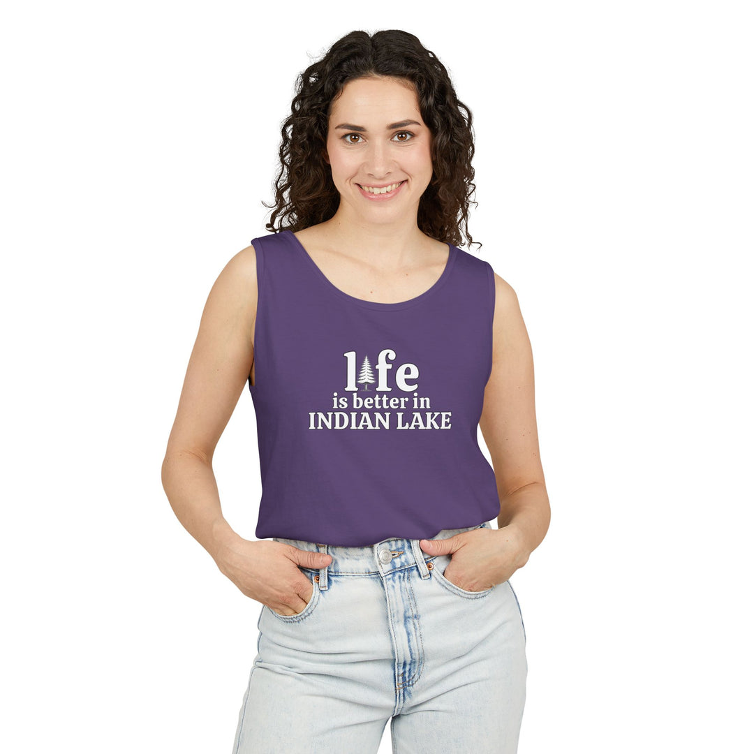 Life is Better in Indian Lake Unisex Tank