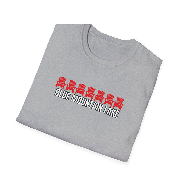 Blue Mountain Lake ADK Chairs Unisex T-Shirt
