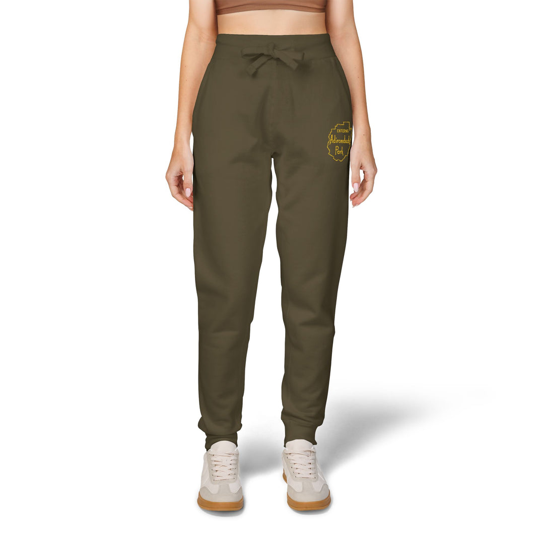 Entering Adirondack Park - Embroidered Fleece Sweatpants