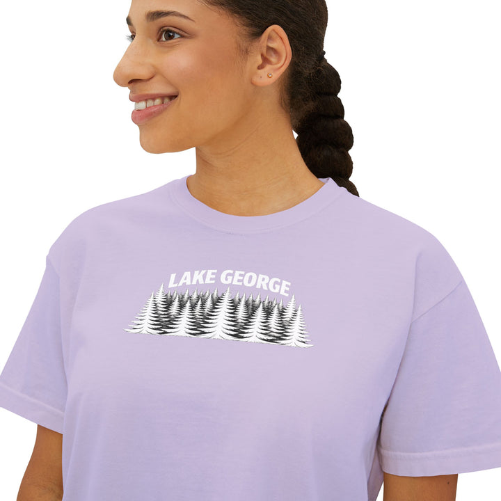 Lake George Trees Ladies Boxy Tee